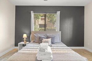 2 bedrooms, iron/ironing board, travel crib, WiFi