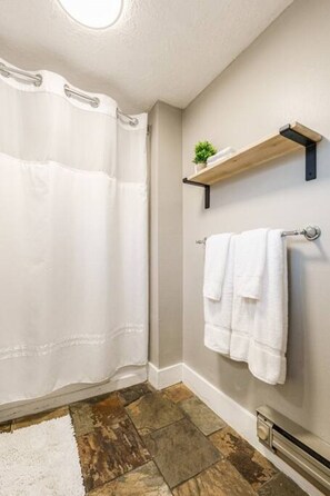 Hair dryer, towels