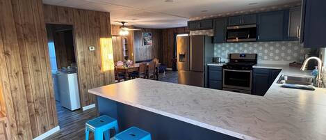 Microwave, oven, stovetop, dishwasher