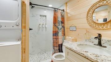 Hair dryer, towels