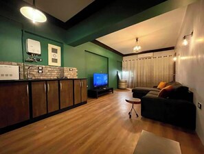 Living area - Industrial 1-bedroom apartment in Zamalek (Zamalek)