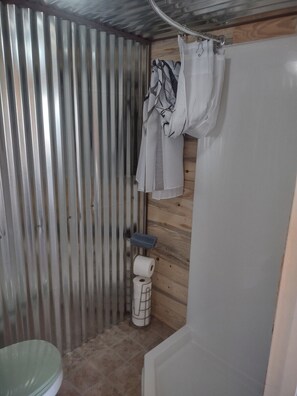 Towels, soap, shampoo, toilet paper