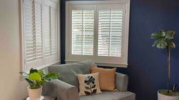 Smart TV, fireplace, video games