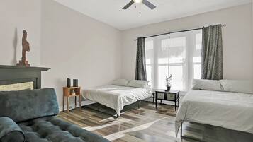 4 bedrooms, individually decorated, individually furnished, desk