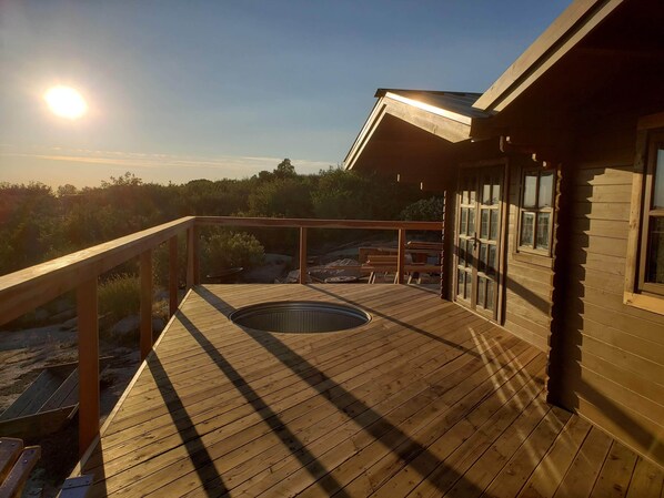 Terrace/patio - Wine Country Cabin Near San Diego - on private 9 acres  (Ramona)