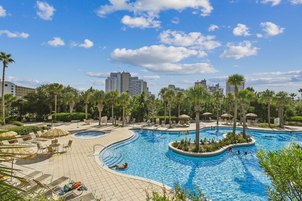 Pool - ☀️Beautiful Views|3BR 18th Floor Penthouse|180° Views |FREE Shuttle🚌|Deja Blue (Miramar Beach)