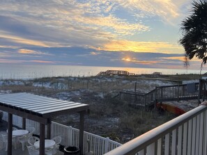 Outdoor dining - Veranda 103 Emerald Wave located in small condo complex with amazing views  (Fort Walton Beach)