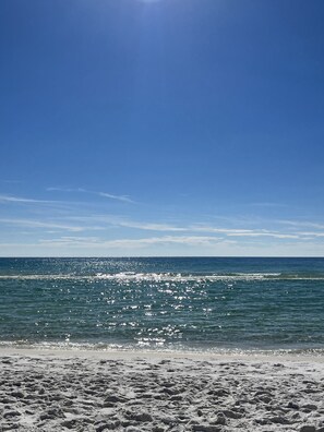 On the beach, beach towels - Veranda 103 Emerald Wave located in small condo complex with amazing views  (Fort Walton Beach)