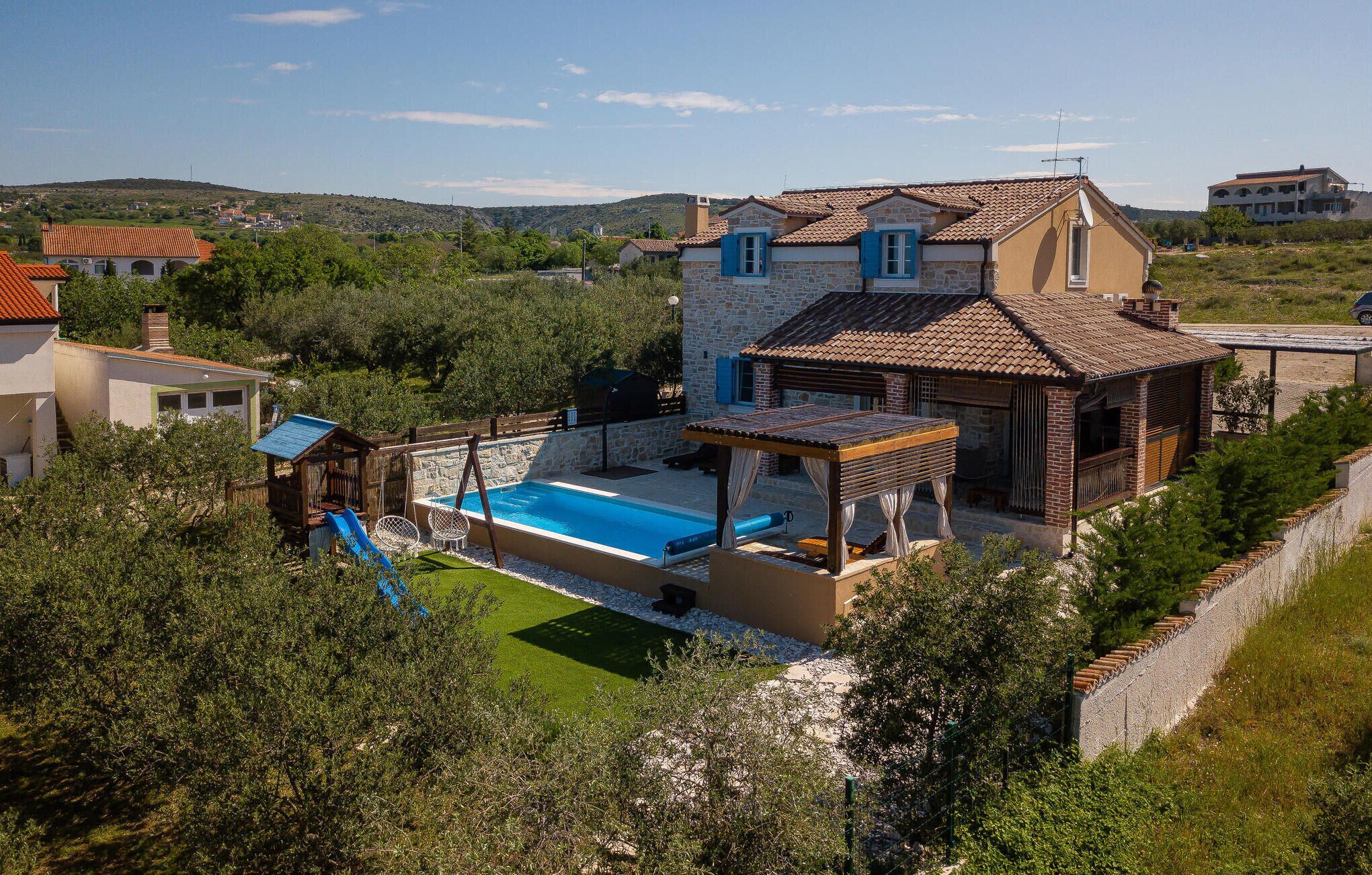 A heated pool