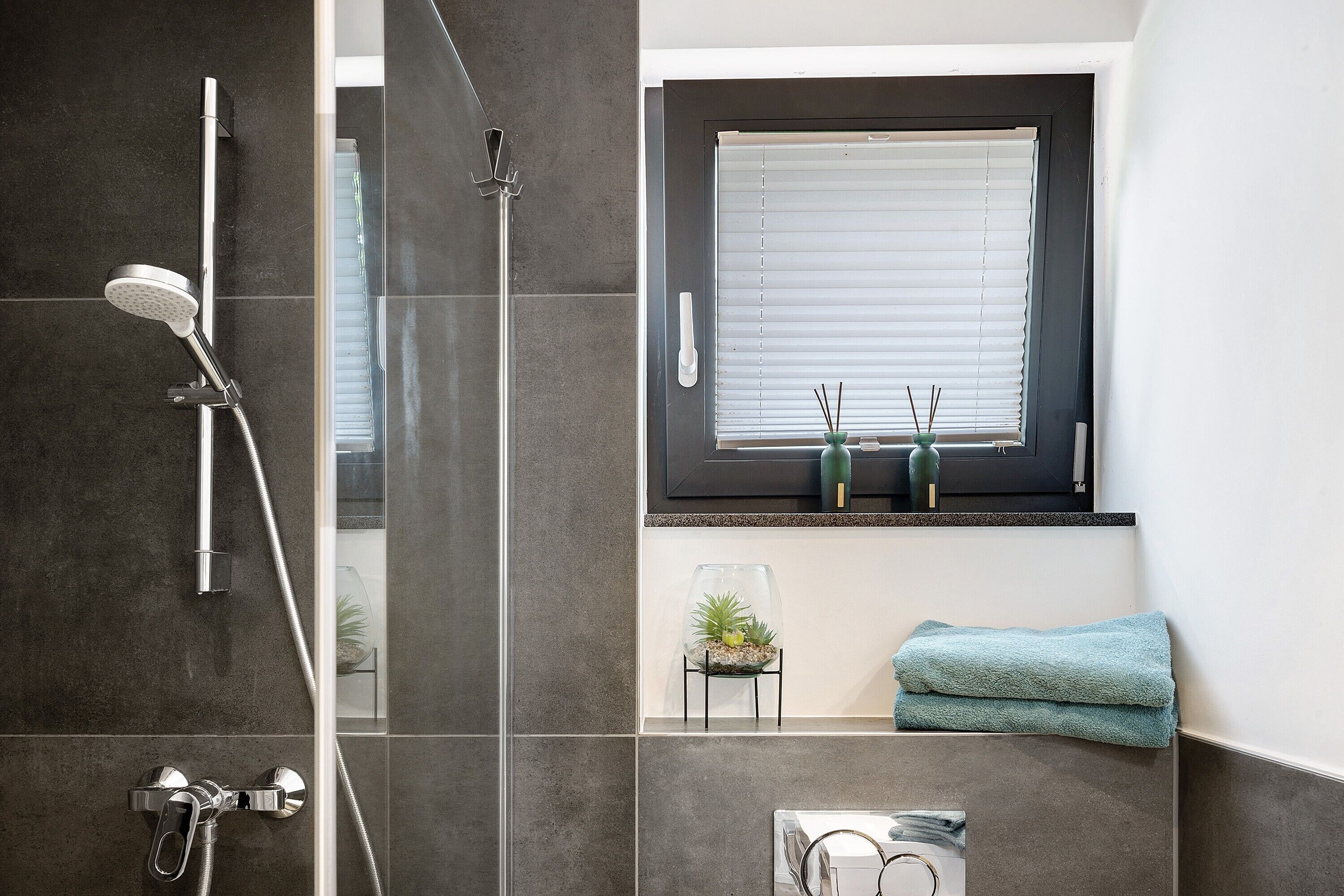 Shower, towels