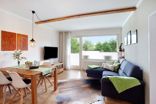 Ferienwohnung 'Kleine Auszeit' mit Gemeinschaftsgarten, Balkon und WLAN