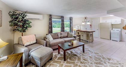 Dog-friendly apartment on a working homestead with 1000ft of river frontage