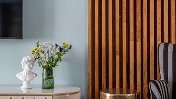 Deluxe Apartment | Living area | Smart TV, Netflix, streaming services