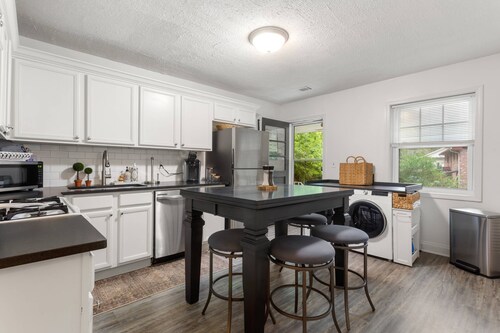 Explore Decatur from a Warm 2BR Bungalow with Outdoor Firepit | Walking Distance to Food + Drinks