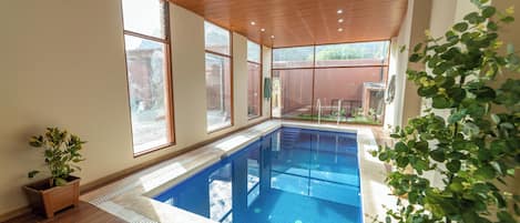 Indoor pool, a heated pool