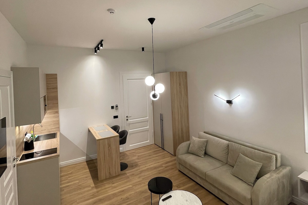 Comfort Apartment, 1 Katil Ratu (Queen) dengan Katil Sofa | Ruang tamu | TV Pintar, Netflix, lantai dipanaskan, perkhidmatan penstriman