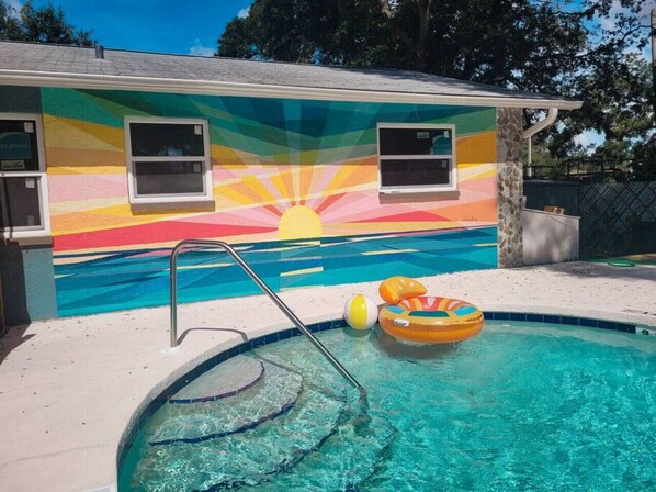 A heated pool