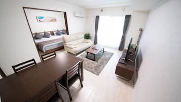 2 bedrooms, blackout curtains, iron/ironing board, free WiFi