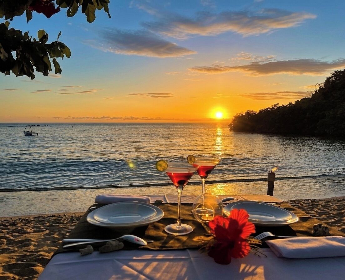 Private beach
