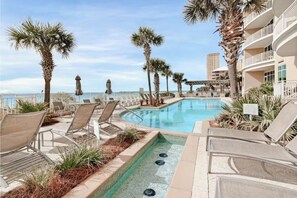 Indoor pool, a heated pool - Aqua 403 - Free Beach Chairs! Indoor/Outdoor Pool! (Panama City Beach)