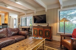 Fernseher, Kamin, Bücher