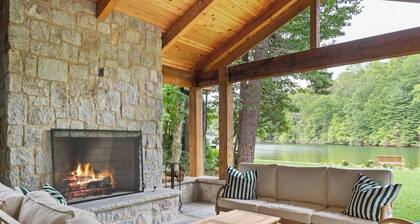 Spacious lakefront renovated retreat with putting green