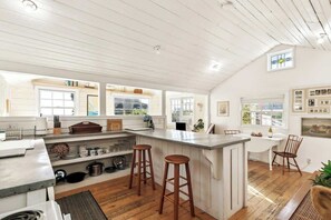 Fridge, microwave, oven, stovetop - Charming Beach Cottage w/ Ocean Views & Sauna! (Shoreline)