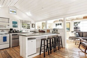 Fridge, microwave, oven, stovetop - Charming Beach Cottage w/ Ocean Views & Sauna! (Shoreline)
