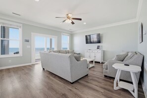 TV, foosball - Dancing Waves: Oceanfront Retreat w/ Pool (Garden City Beach)