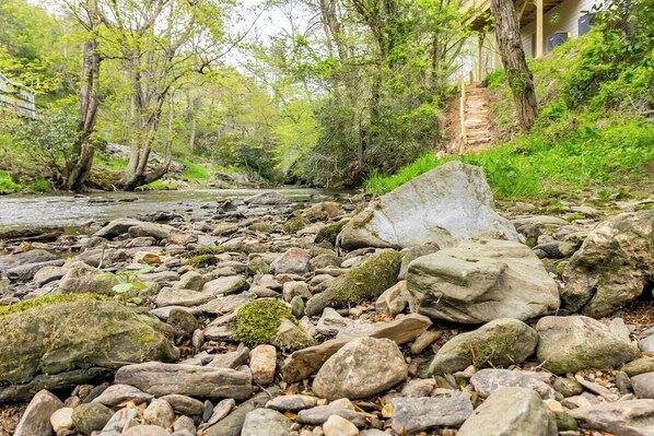 Property grounds - On the New River-Pets welcome-Hot tub-Fire pit (Blowing Rock)