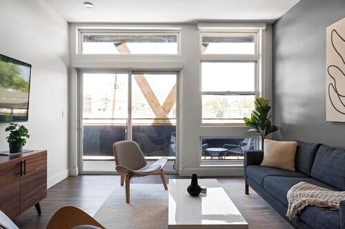 Polished Stayscape w/ Garage | 2BR LoHi Loft | Balcony