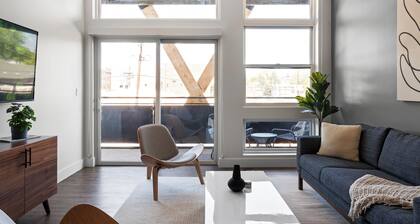 Polished Stayscape w/ Garage | 2BR LoHi Loft | Balcony
