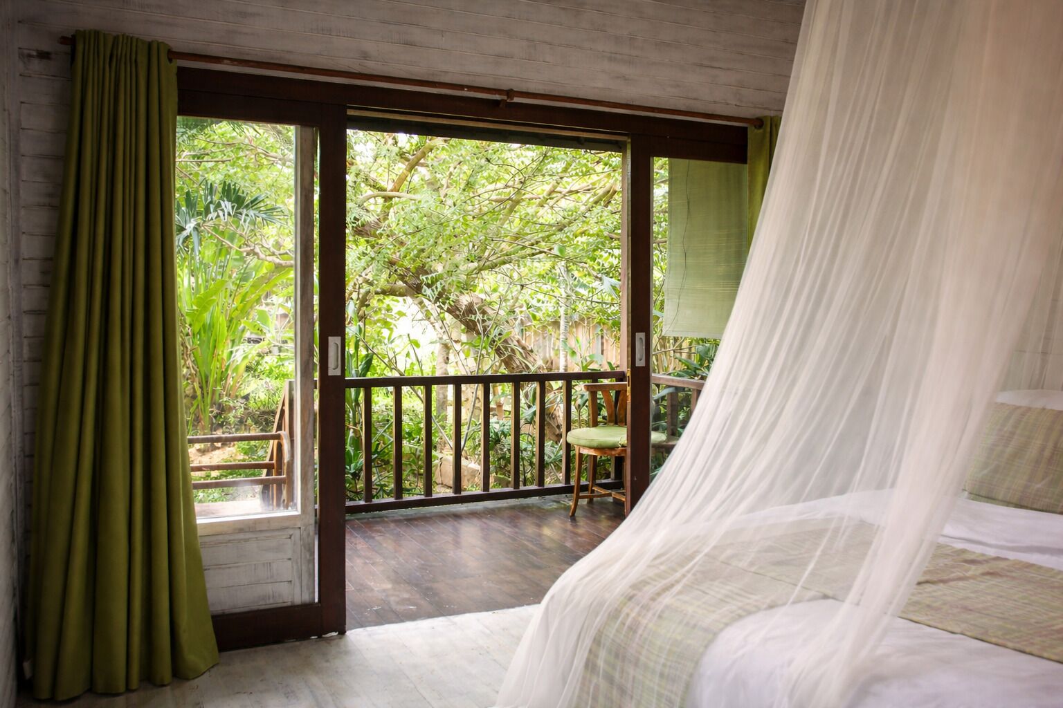 Comfort-Ferienhütte, 1 King-Bett, Gartenblick | Blick auf den Garten