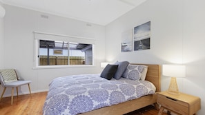 4 bedrooms, iron/ironing board, travel crib, internet
