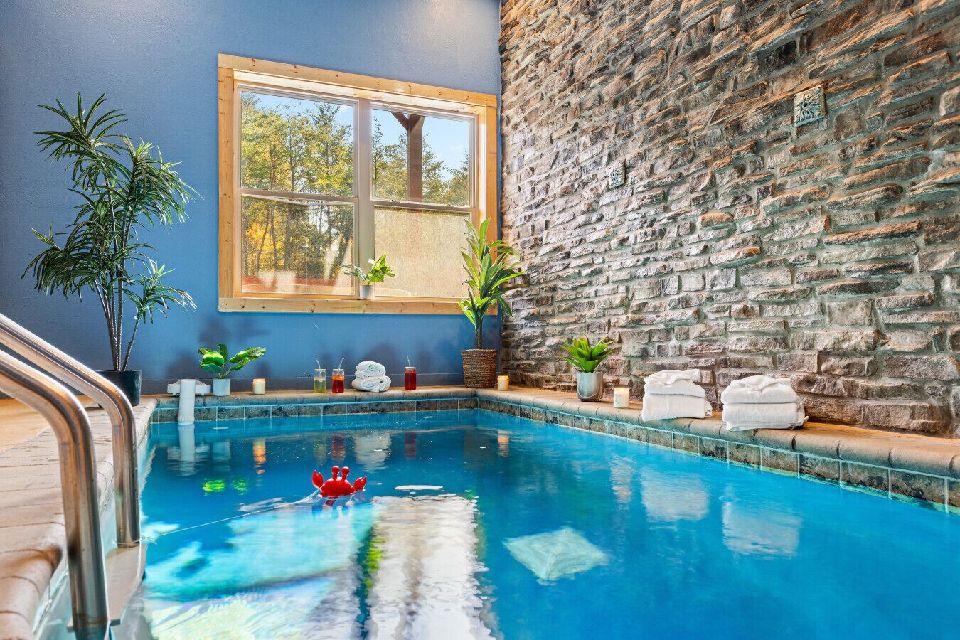Indoor pool, a heated pool