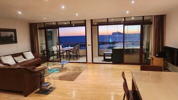 Smart TV, DVD player, books, music library