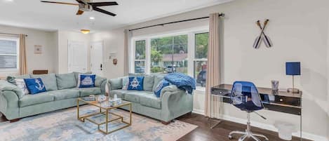 Smart TV, fireplace, offices