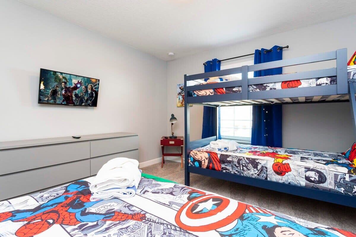 4 bedrooms, iron/ironing board, travel cot, WiFi