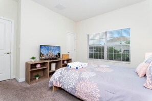 4 bedrooms, iron/ironing board, travel cot, WiFi