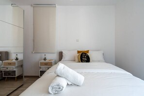 1 室のベッドルーム、アイロン / アイロン台、WiFi、ベッドシーツ