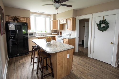 Completely renovated early 1900s farmhouse, country setting, and farm animals. 