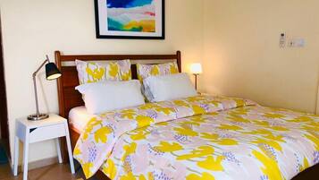 2 slaapkamers, een strijkplank/strijkijzer, wifi, beddengoed