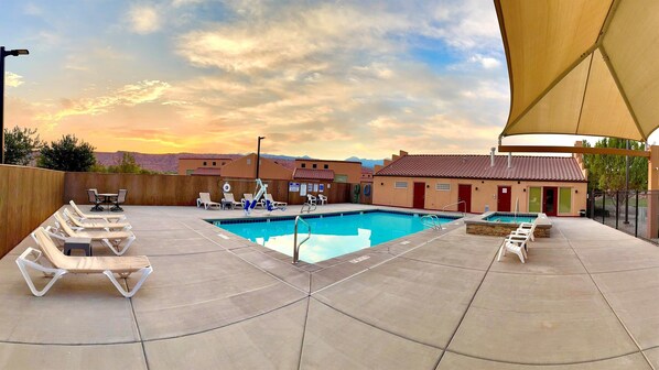 A heated pool