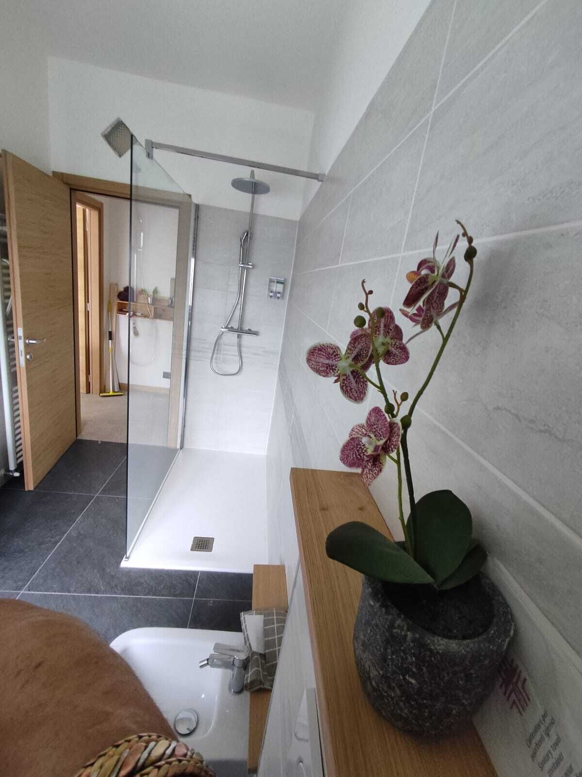 Dusche, Haartrockner, Bidet, Handtücher