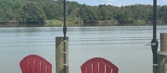 Waterfront property with private boat ramp and new dock!  