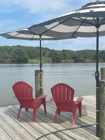 Waterfront property with private boat ramp and new dock!  