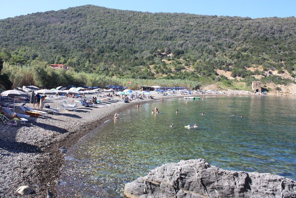 Beach nearby, sun-loungers