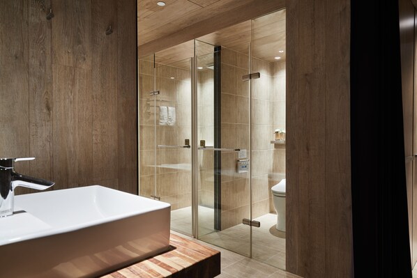 Sèche-cheveux, chaussons, toilettes avec bidet électronique