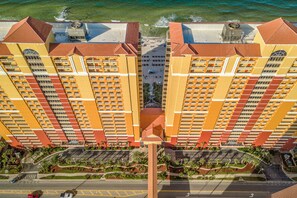 Exterior - Ocean-view 10th-floor condo with balcony, heated outdoor pool, hot tub, gym, W/D (Panama City Beach)