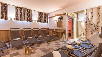 Sauna, steam room, massages